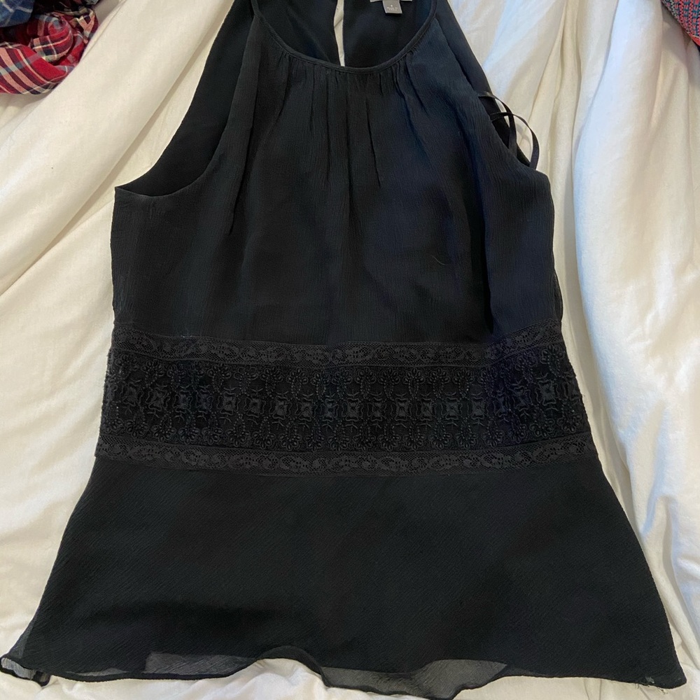 Ann Taylor Black High Neck Tank | Size 6